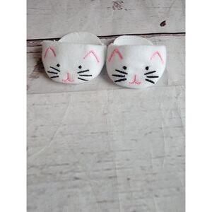 White Kitty Cat Doll Slippers